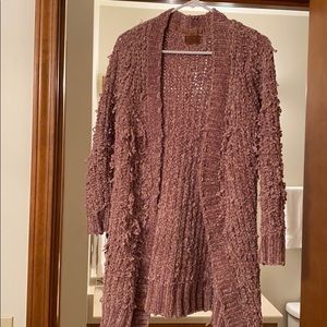 POL fuzzy blush cardigan